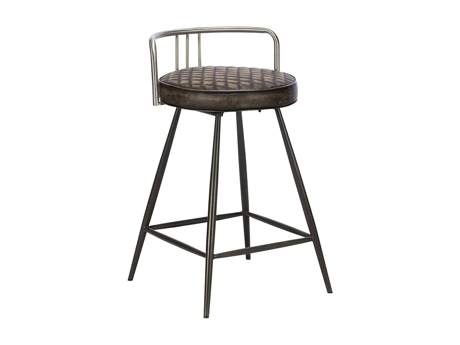 Tabouret de bar industriel brun BRISBANE
