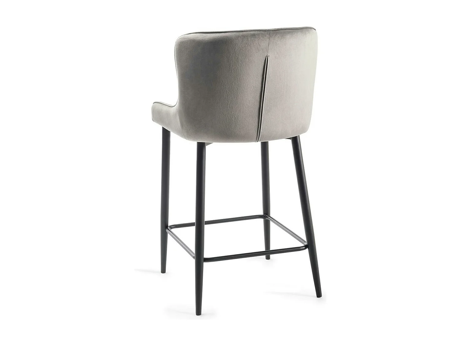 Chaise de bar en velours gris (lot de 2) ARLINGTON