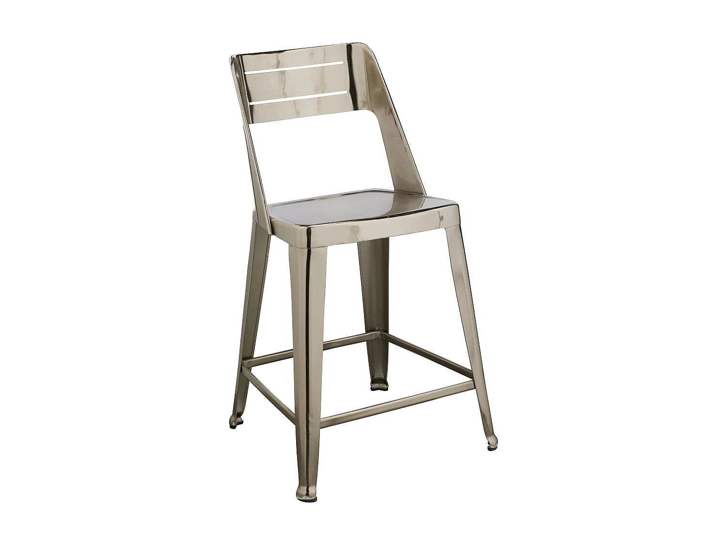 Chaise de bar design chrome (lot de 2) HELSINKI