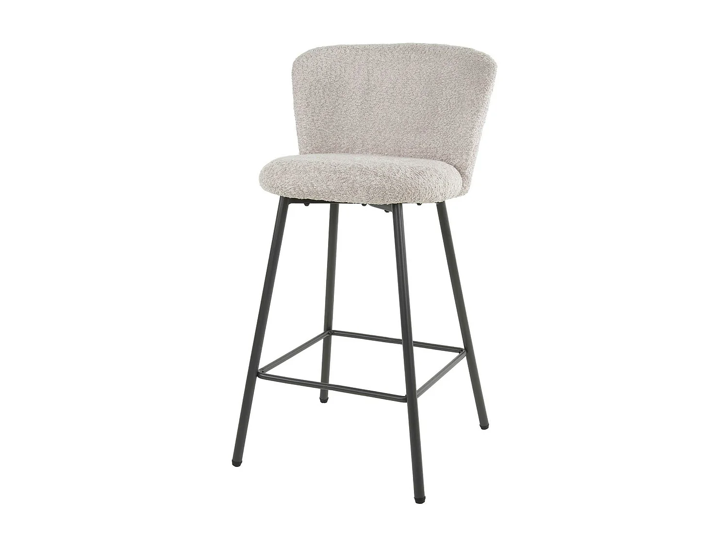 Tabouret de bar rose en tissu bouclette (lot de 2) GALWAY