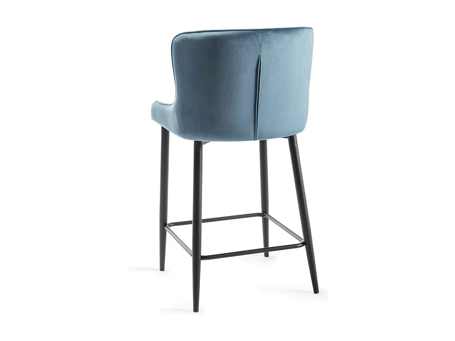 Chaise de bar en velours bleu (lot de 2) ARLINGTON