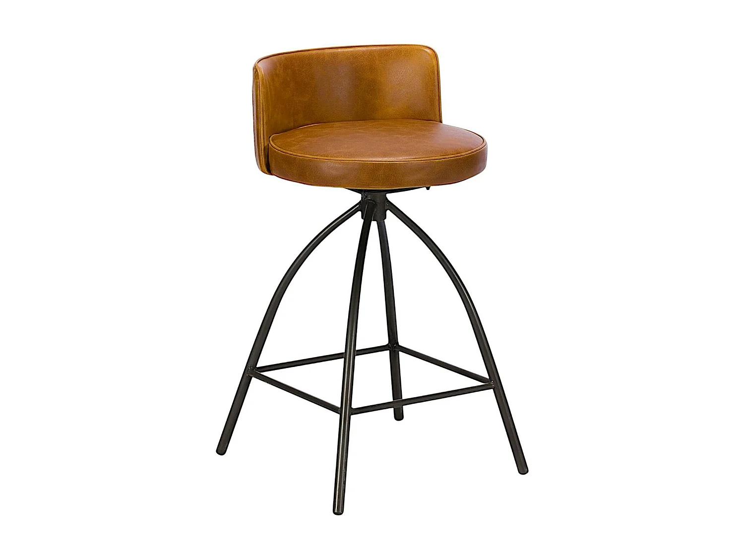 Tabouret de bar vintage camel (lot de 2) BRISBANE