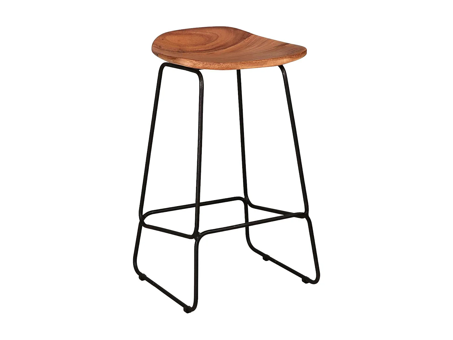 Tabouret de bar bois massif d'acacia MELBOURNE