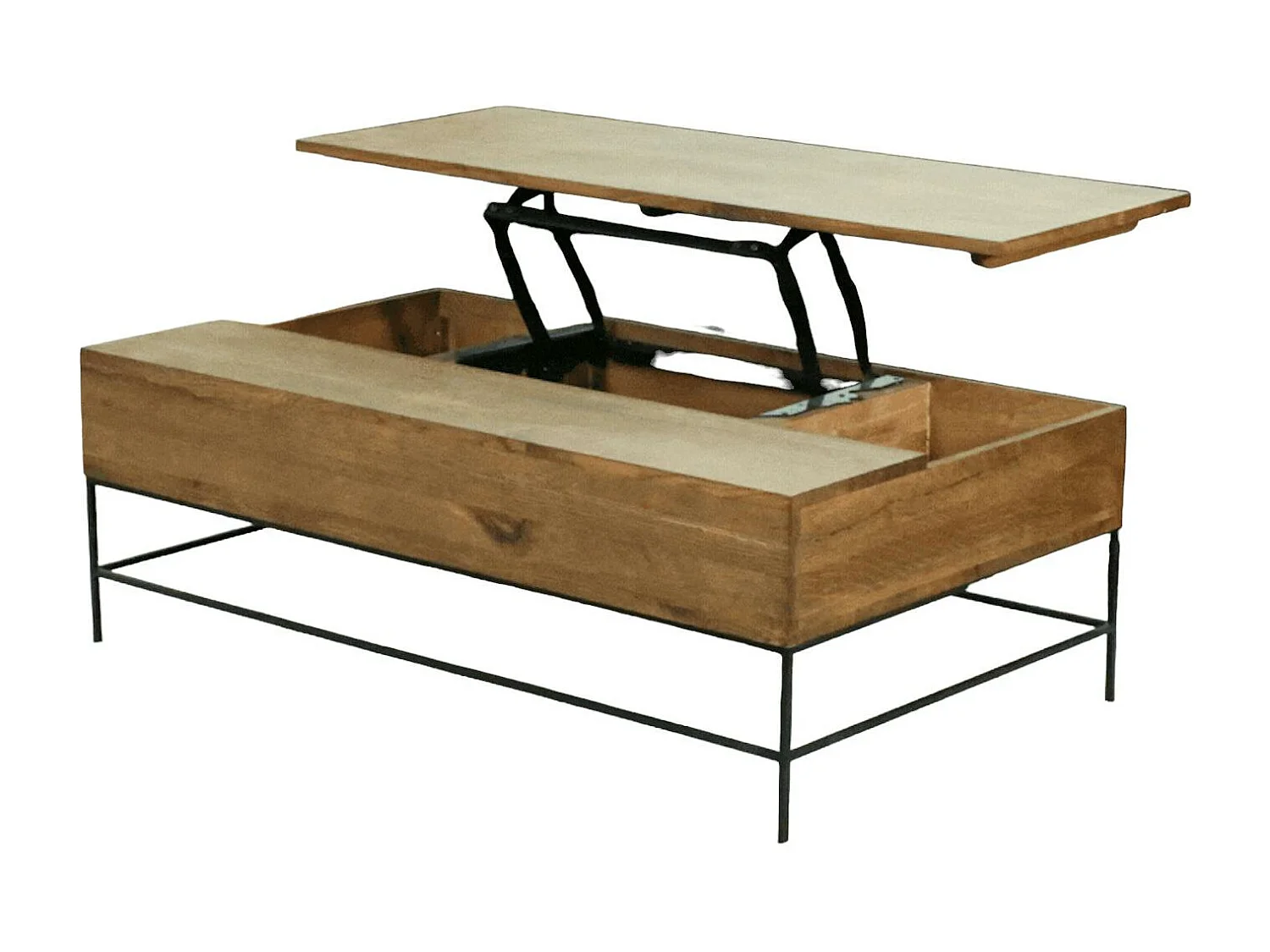 Table basse relevable chêne massif HUDSON