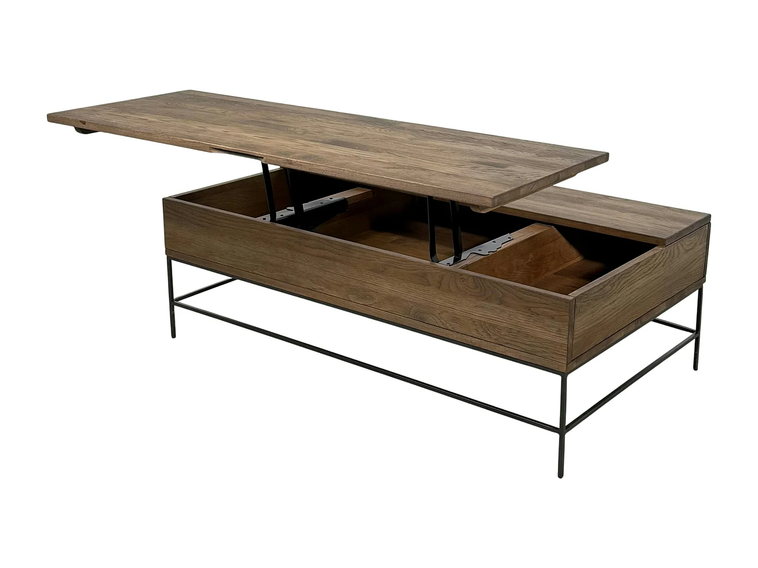 Table basse relevable chêne massif HUDSON