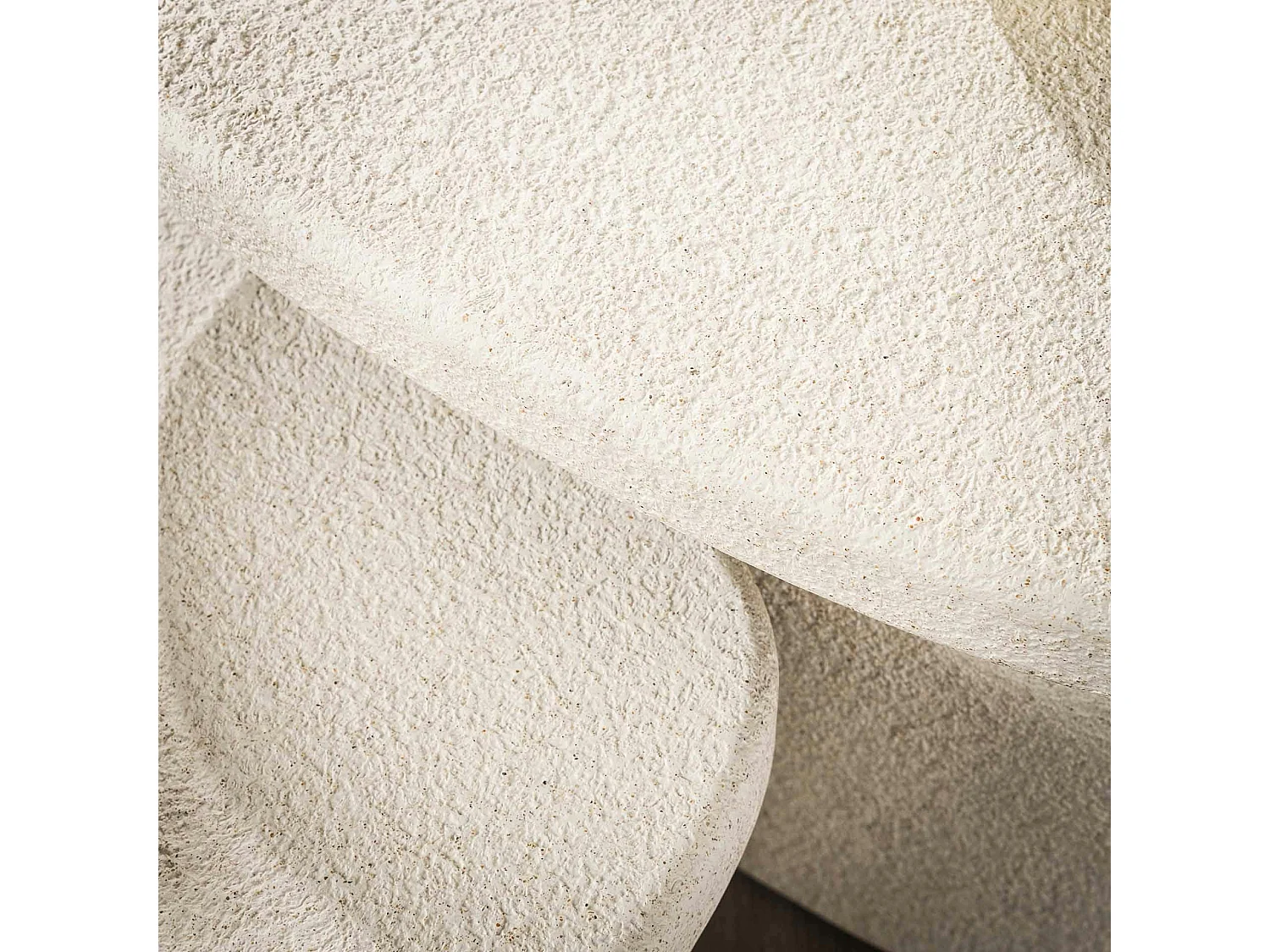 Table de salon blanche en marbre composite (lot de 2) TAJ