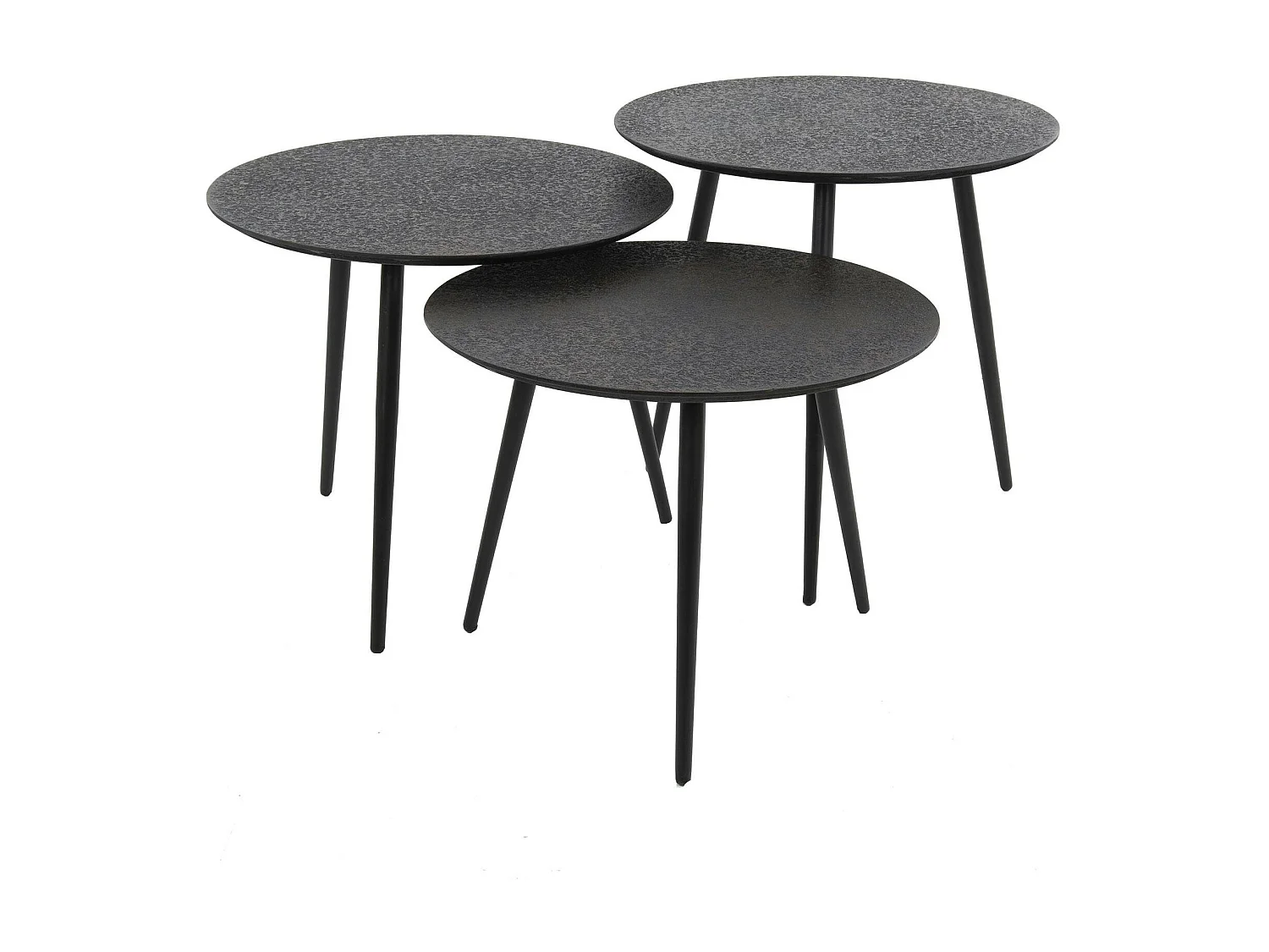 Petite table de salon anthracite (lot de 3) RALF