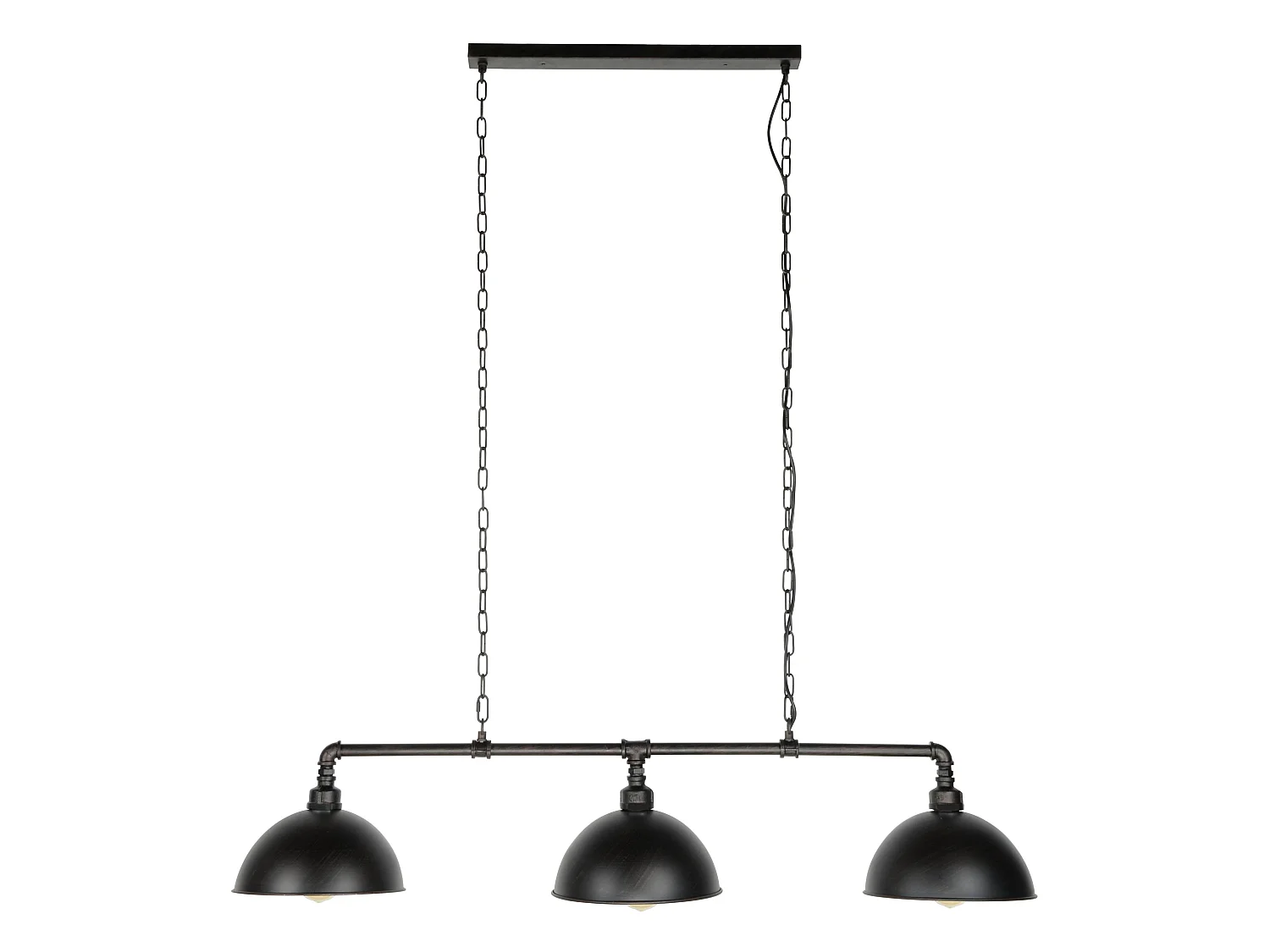Suspension industrielle tuyau 3 demi-globes TRIBECA