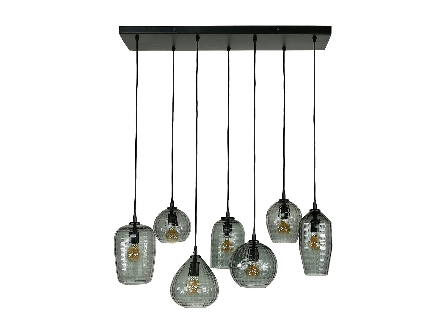 Suspension vintage 7 lampes NOVA