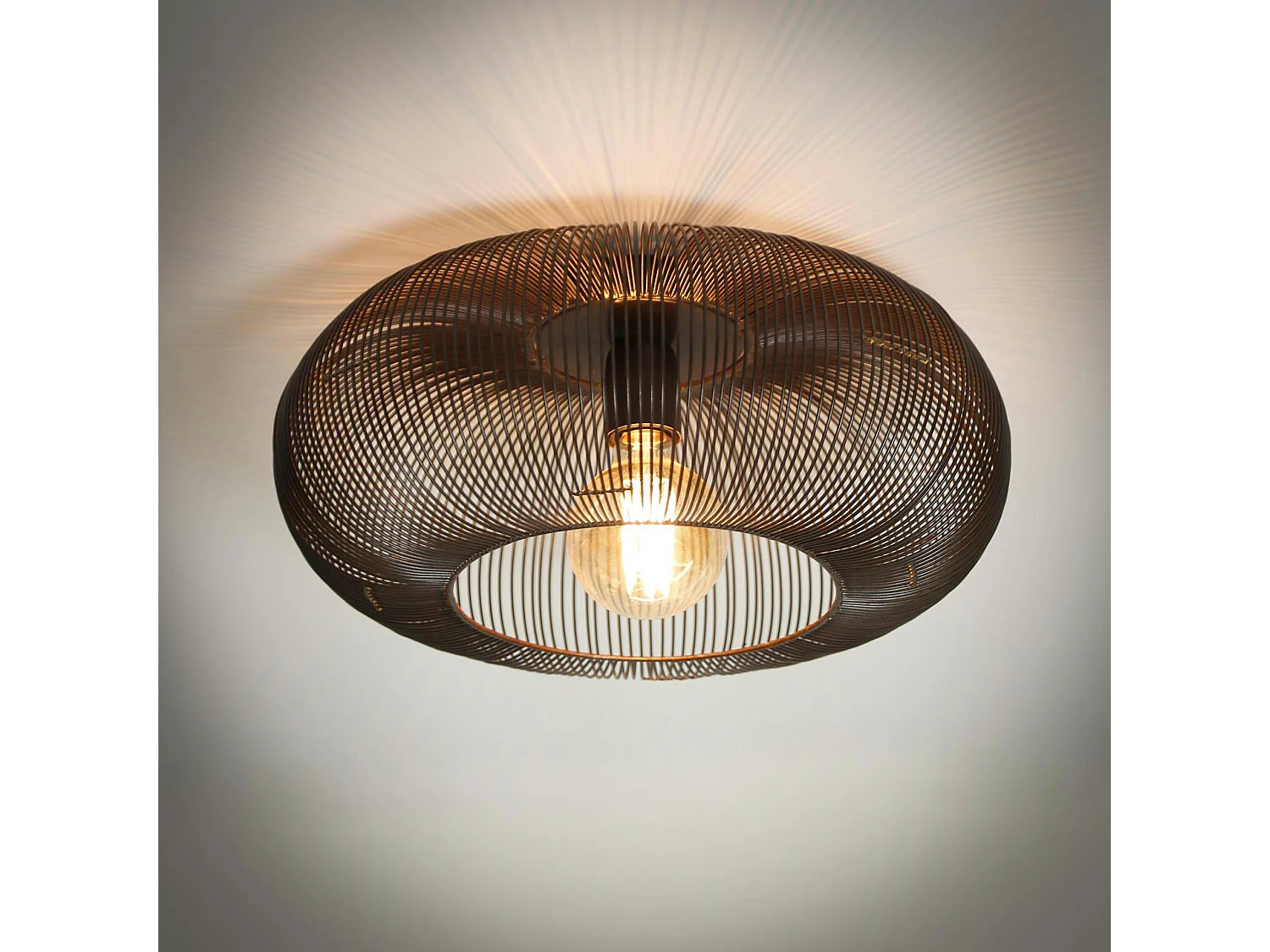 Plafonnier filaire forme disque RALF