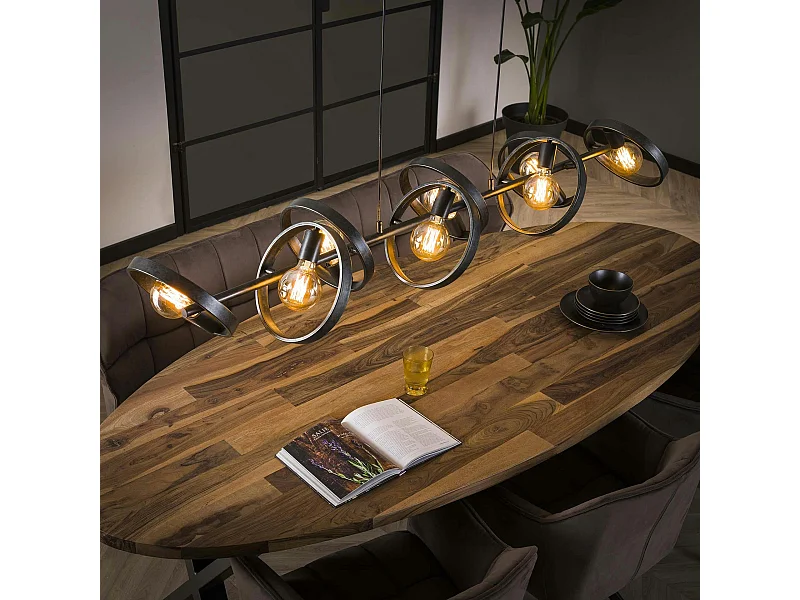 Suspension luminaire 8 anneaux RALF