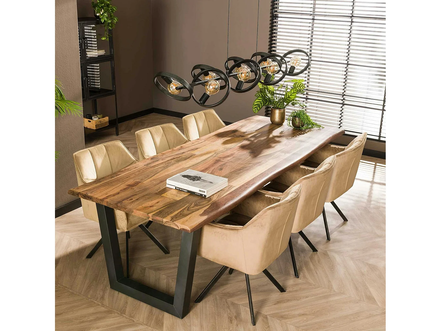 Suspension luminaire 8 anneaux RALF