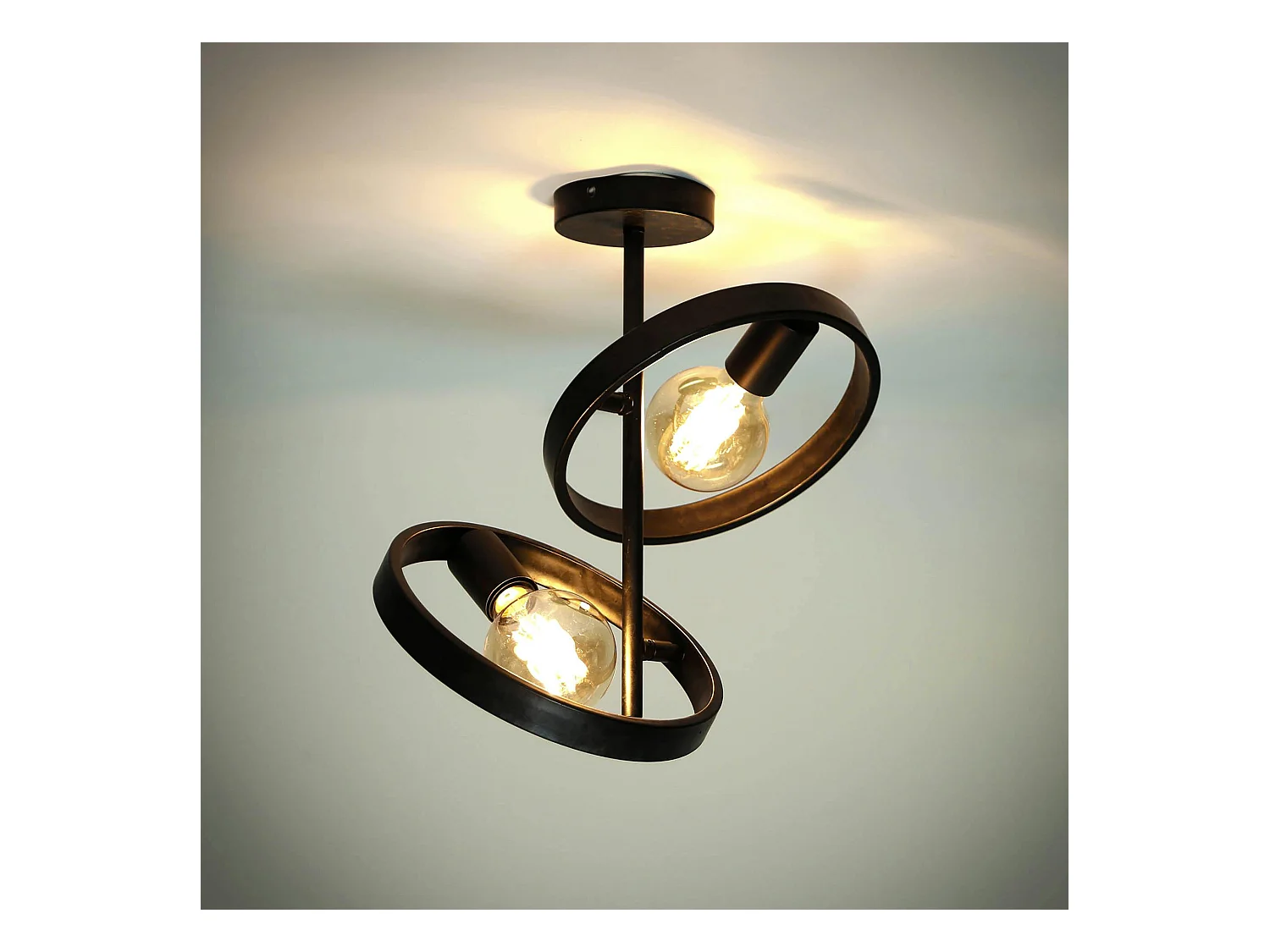 Plafonnier design 2 anneaux RALF