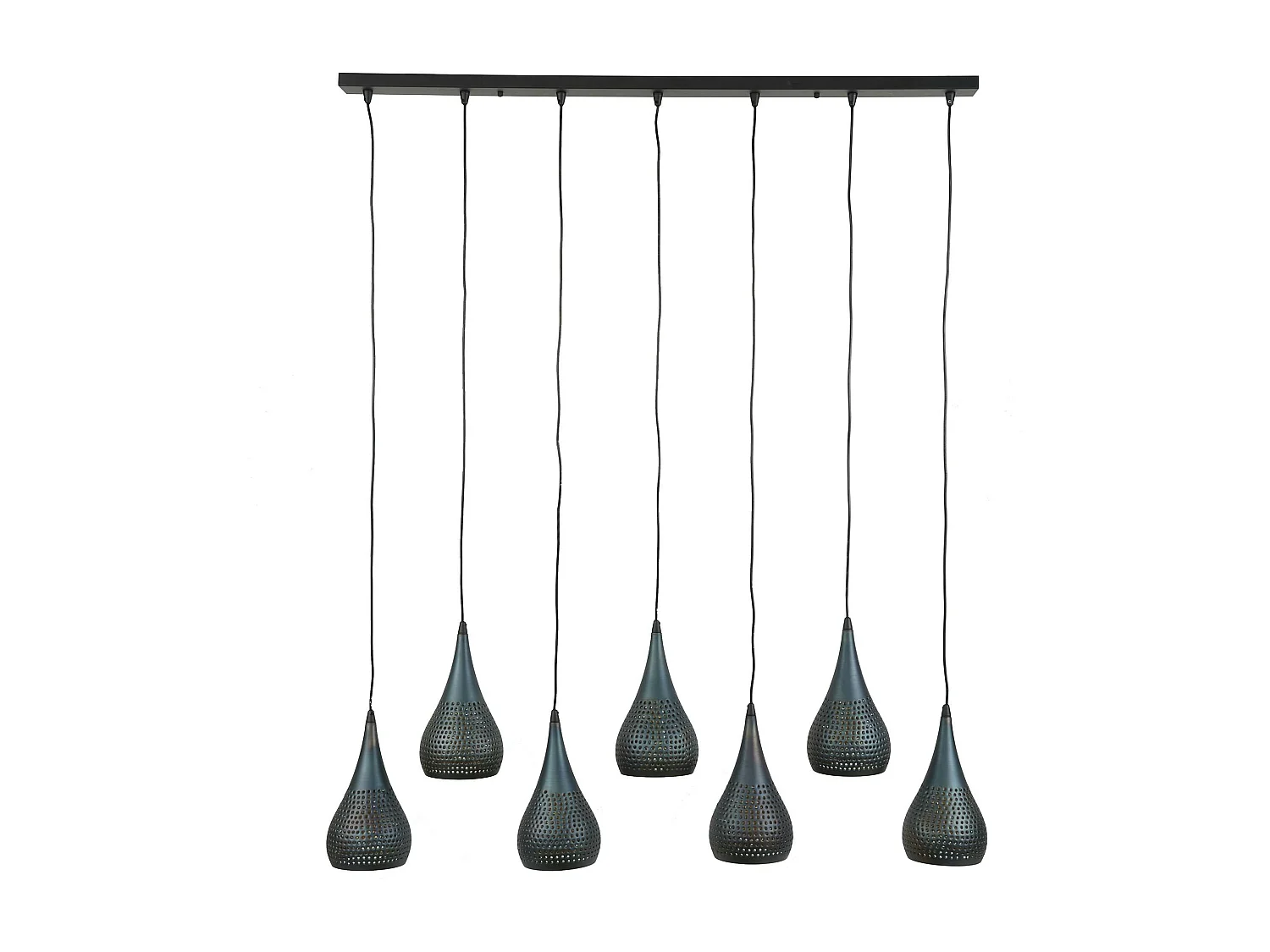 Suspension moderne goutte 7 lampes ajourées RALF