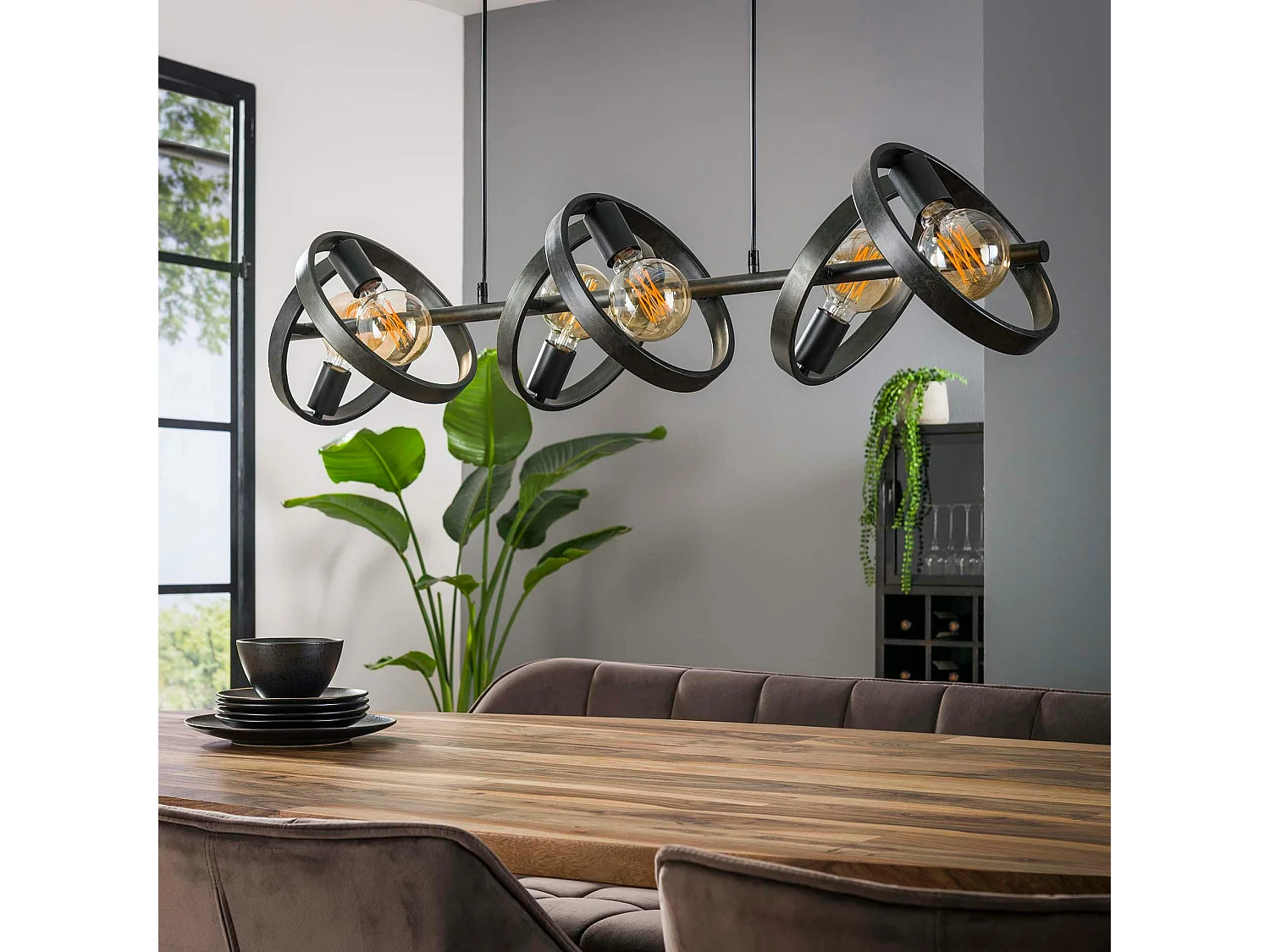 Suspension luminaire 6 anneaux RALF