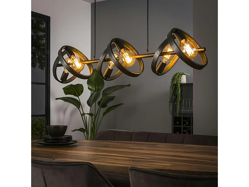 Suspension luminaire 6 anneaux RALF