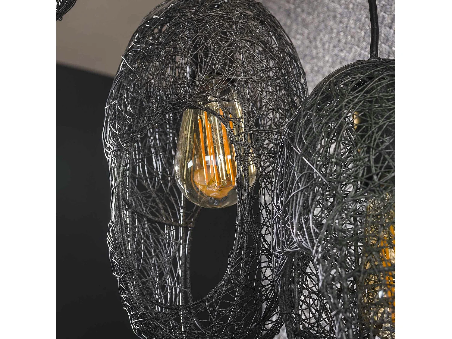 Suspension filaire 5 abat-jour ouverts RALF