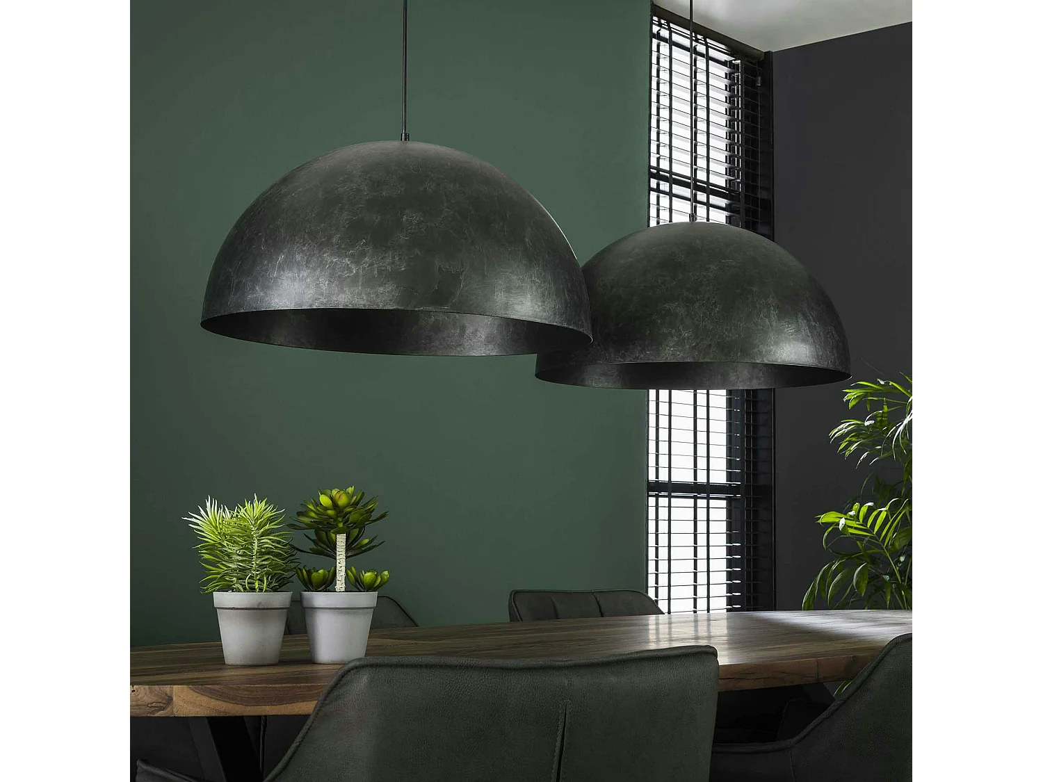 Suspension contemporaine 2 dômes NIAGARA