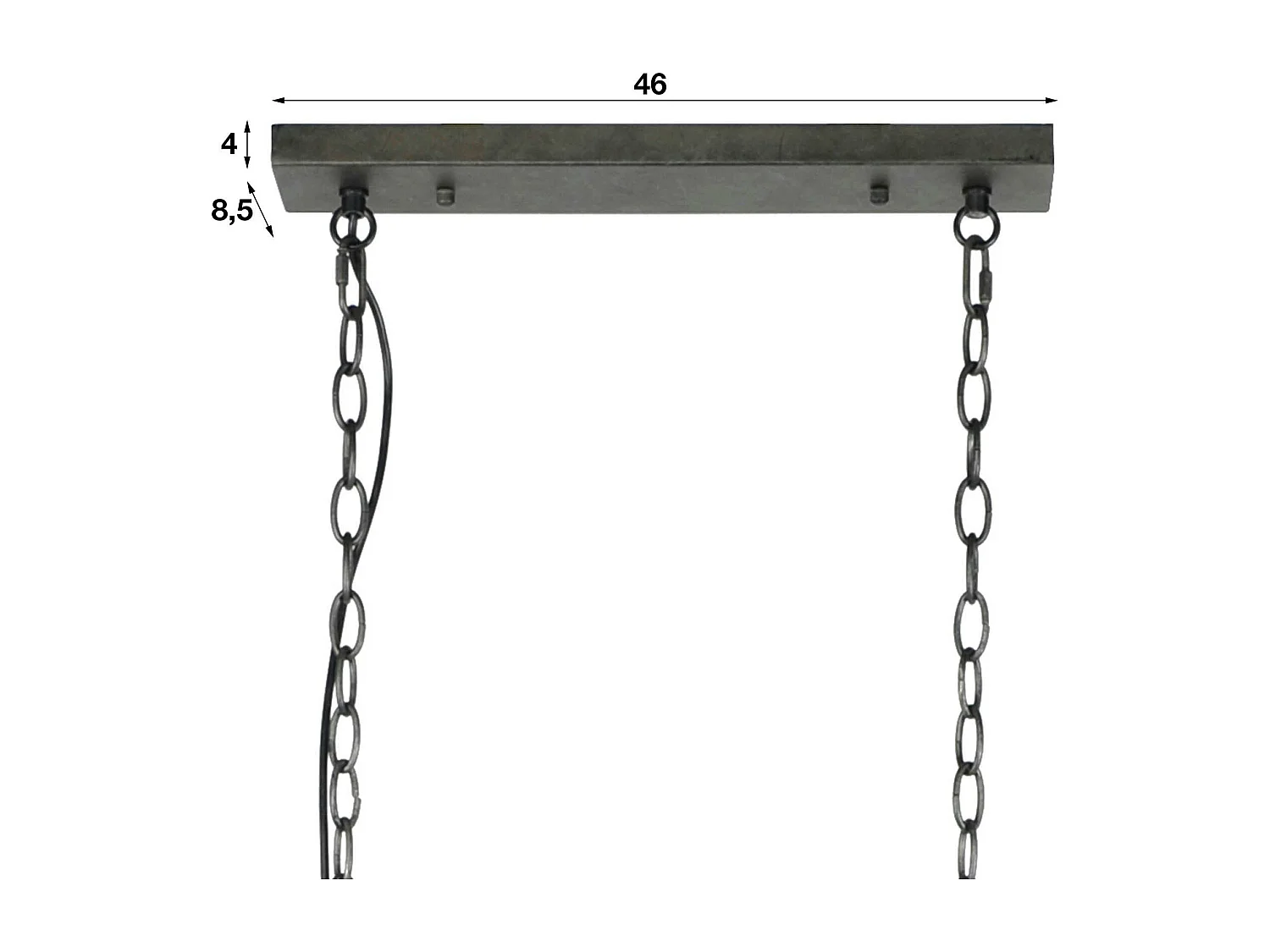 Suspension industrielle cylindre grillagé 2 lampes RALF