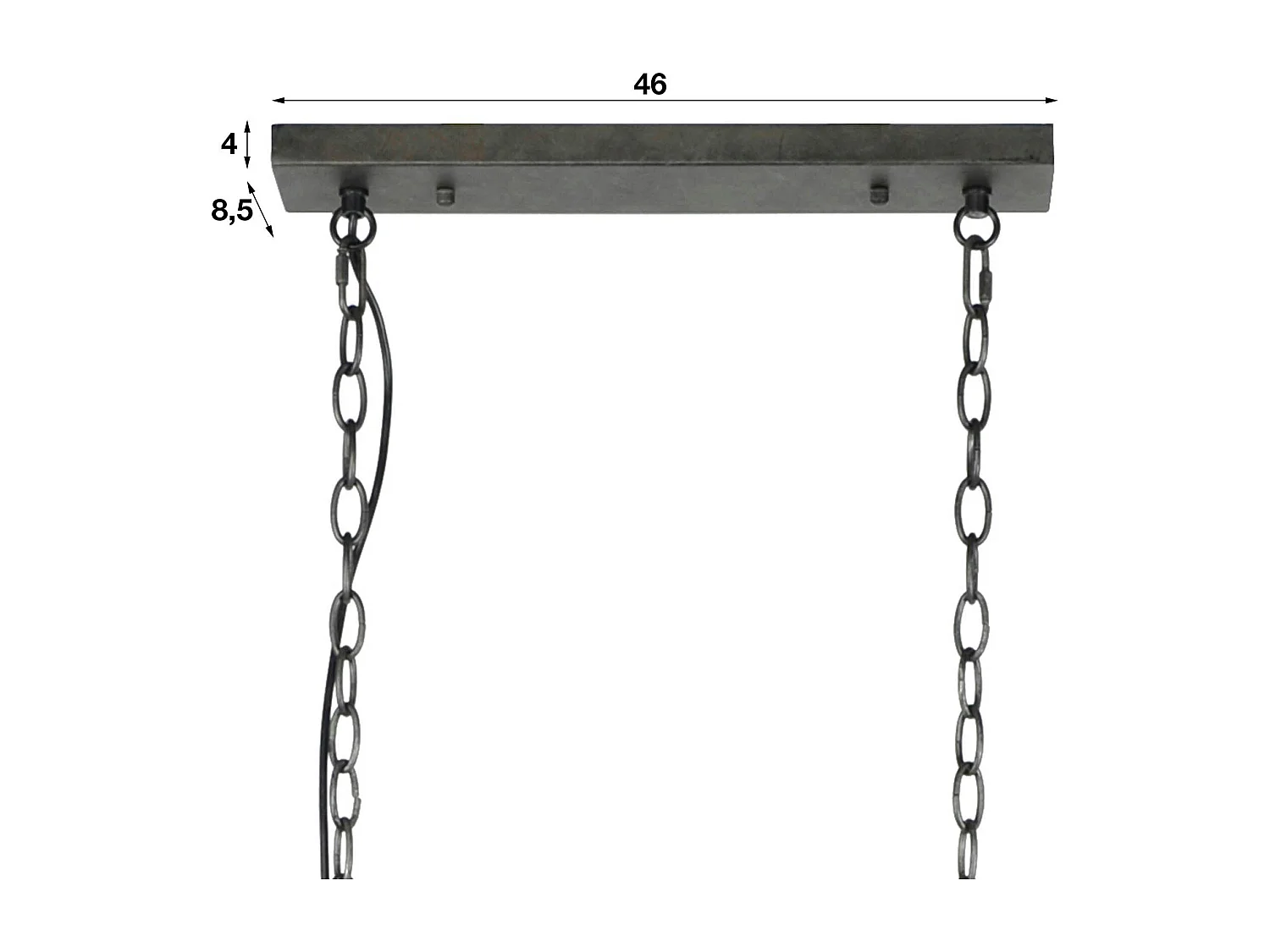 Suspension industrielle cylindre grillagé 2 lampes RALF