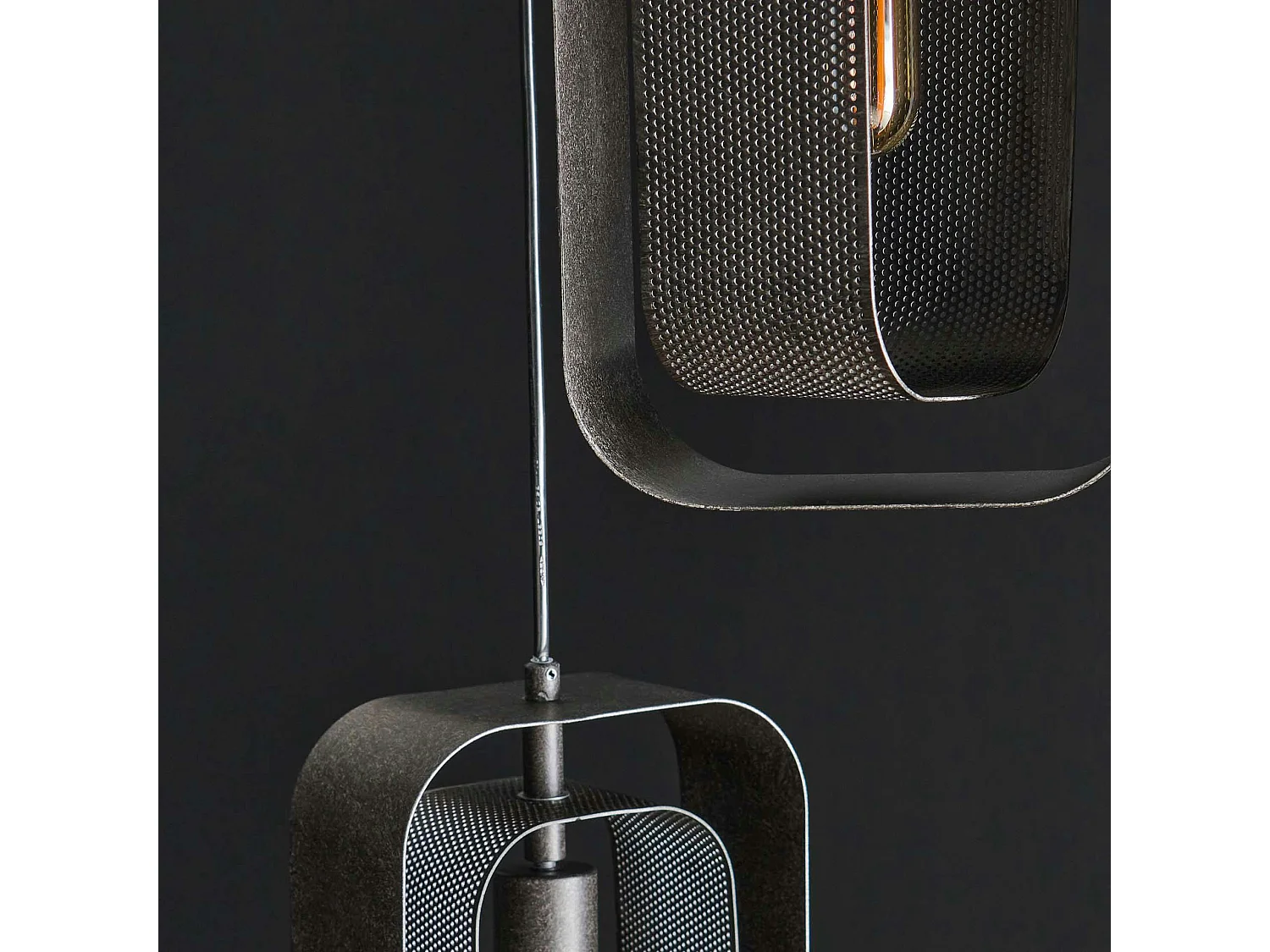 Suspension industrielle à double cadre 3 lampes RALF