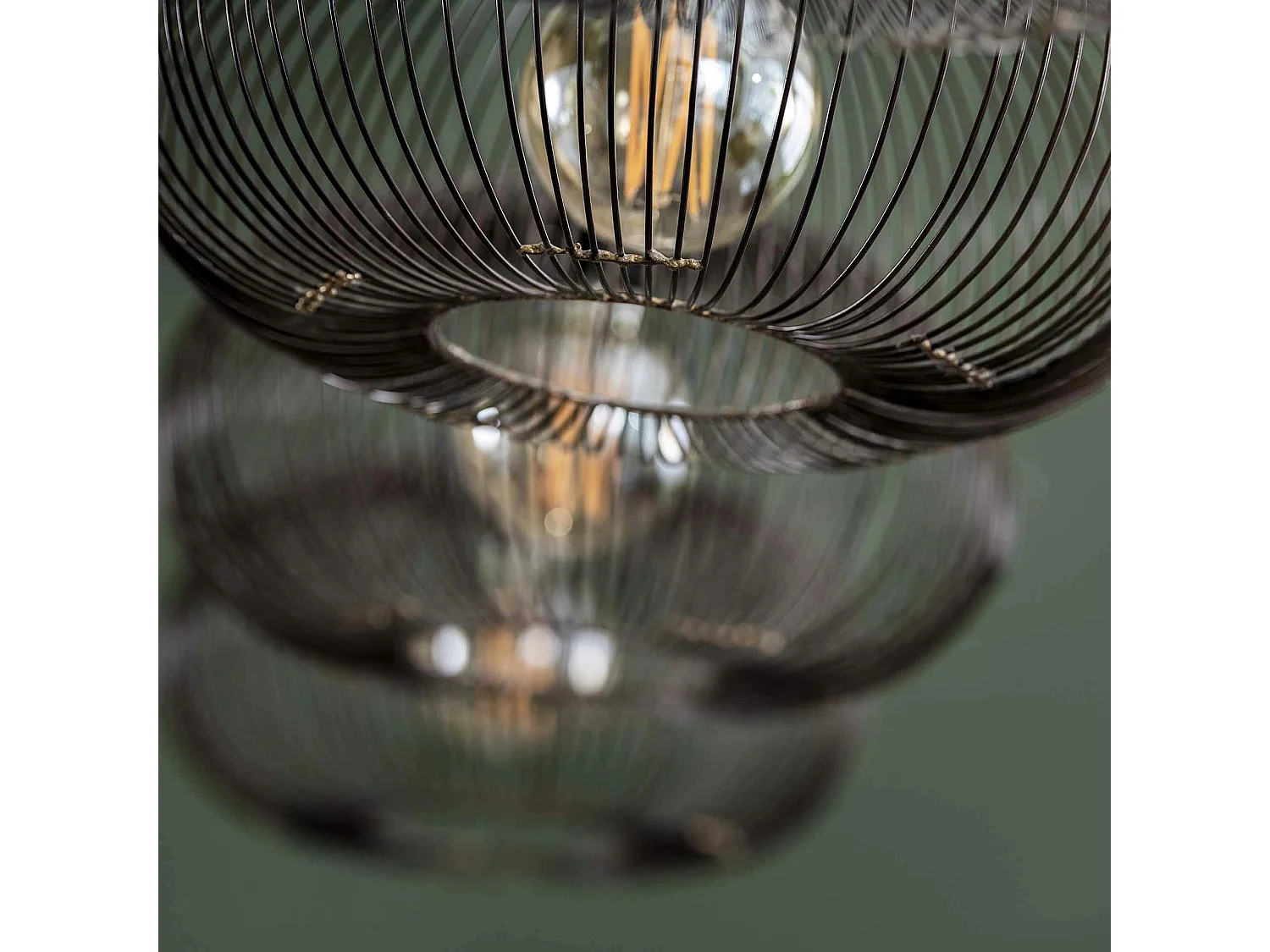 Suspension contemporaine 4 lampes style disques RALF