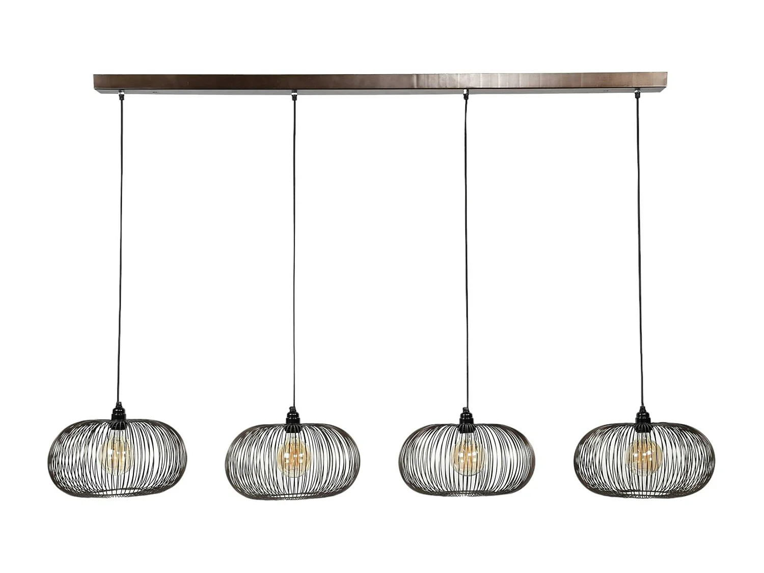 Suspension contemporaine 4 lampes style disques RALF