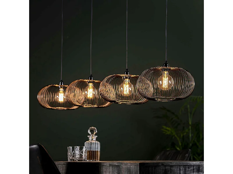 Suspension contemporaine 4 lampes style disques RALF