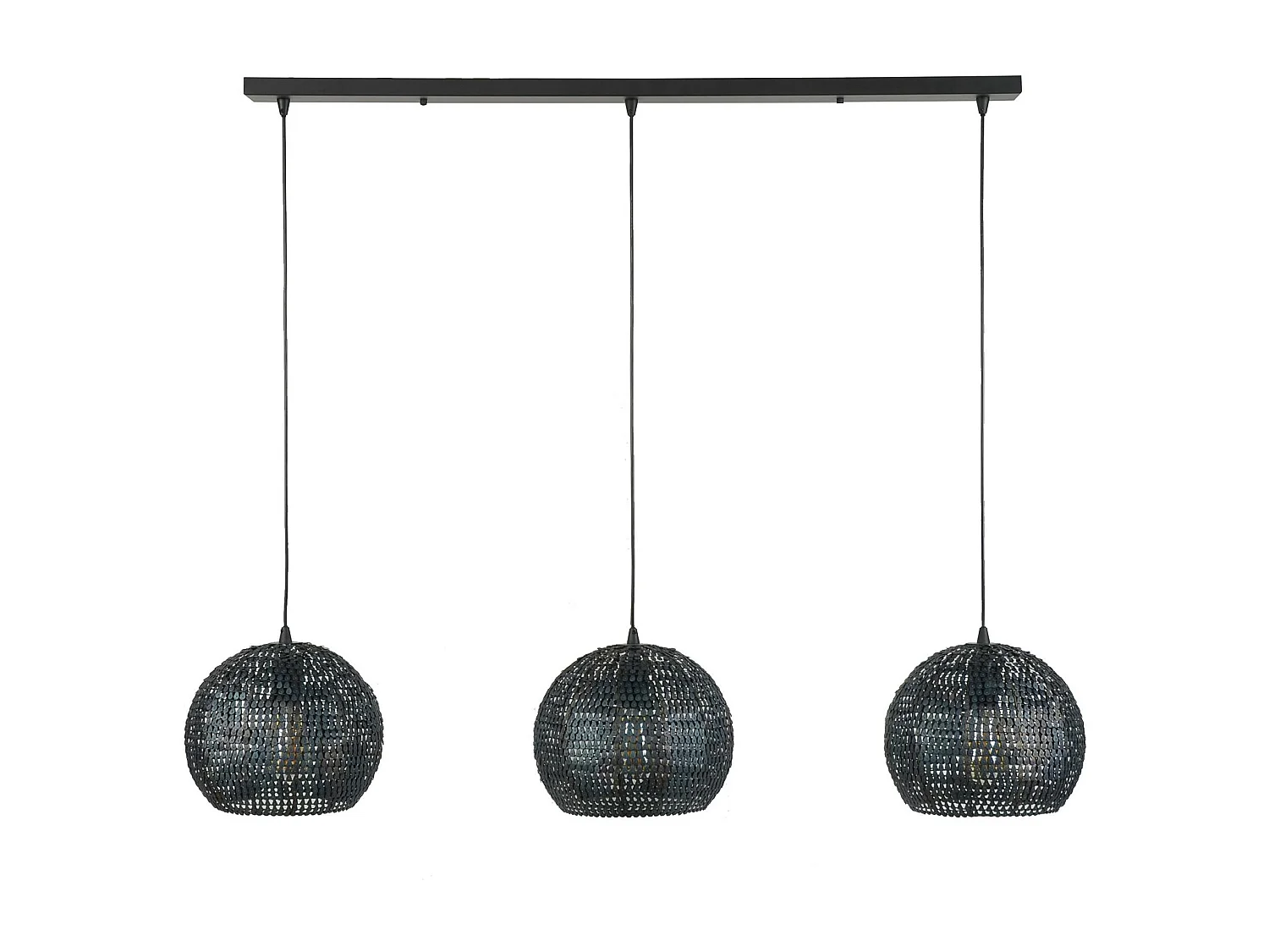 Suspension boule 3 lampes effet mosaïque JAVA