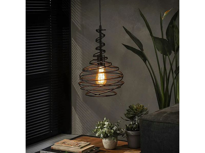 Suspension industrielle forme cône filaire noir RALF