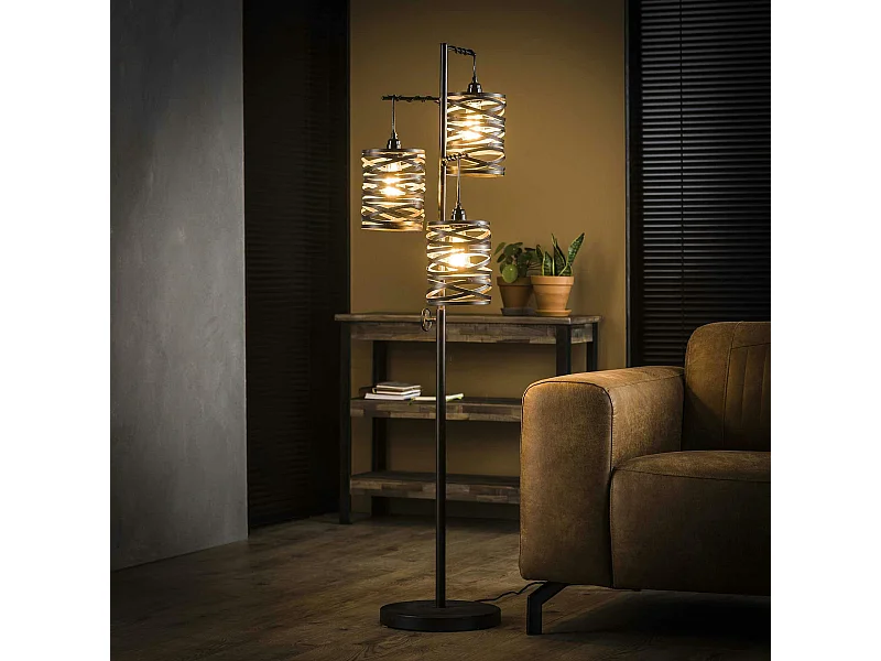 Lampadaire ruban 3 abat-jours RALF