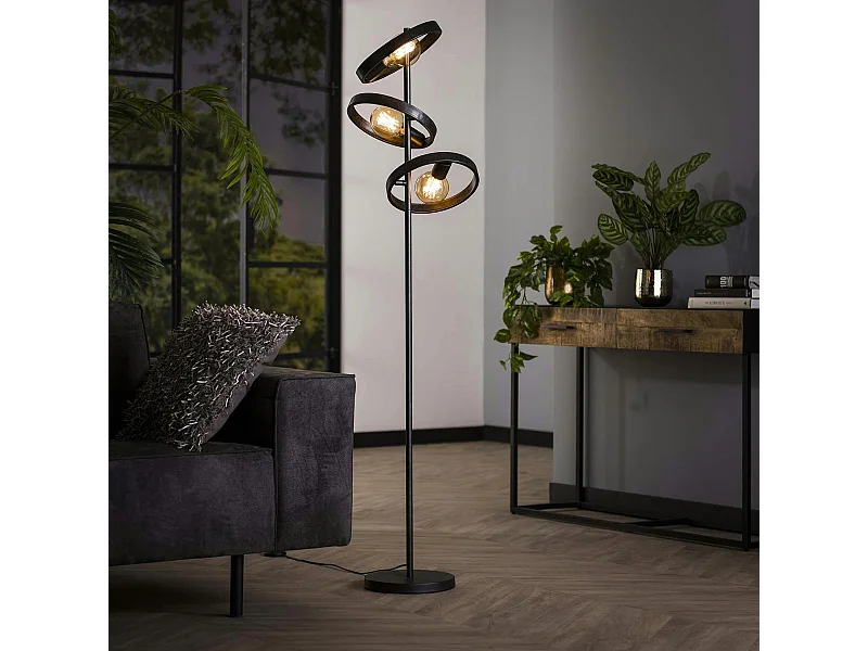 Lampadaire design 3 anneaux RALF