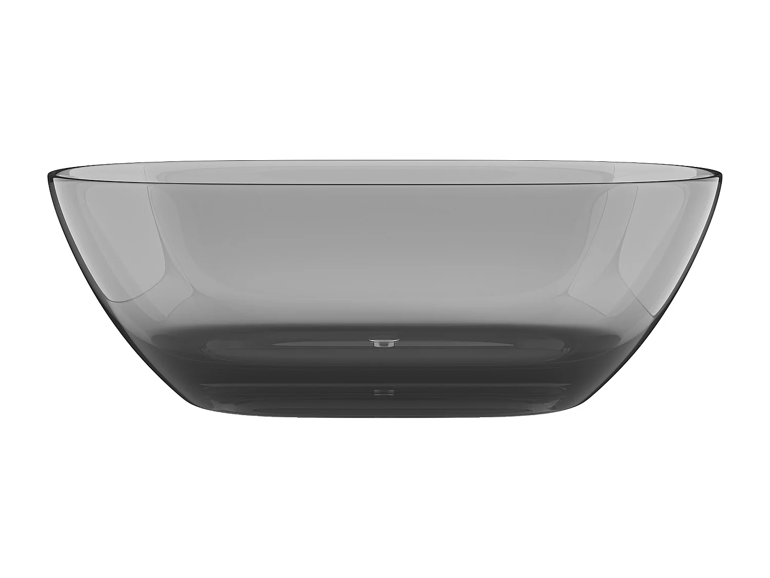 Wanna wolnostojąca przezroczysta - 292 l - 160 x 72 x 56 cm - Szary - Żywica - SPAVO