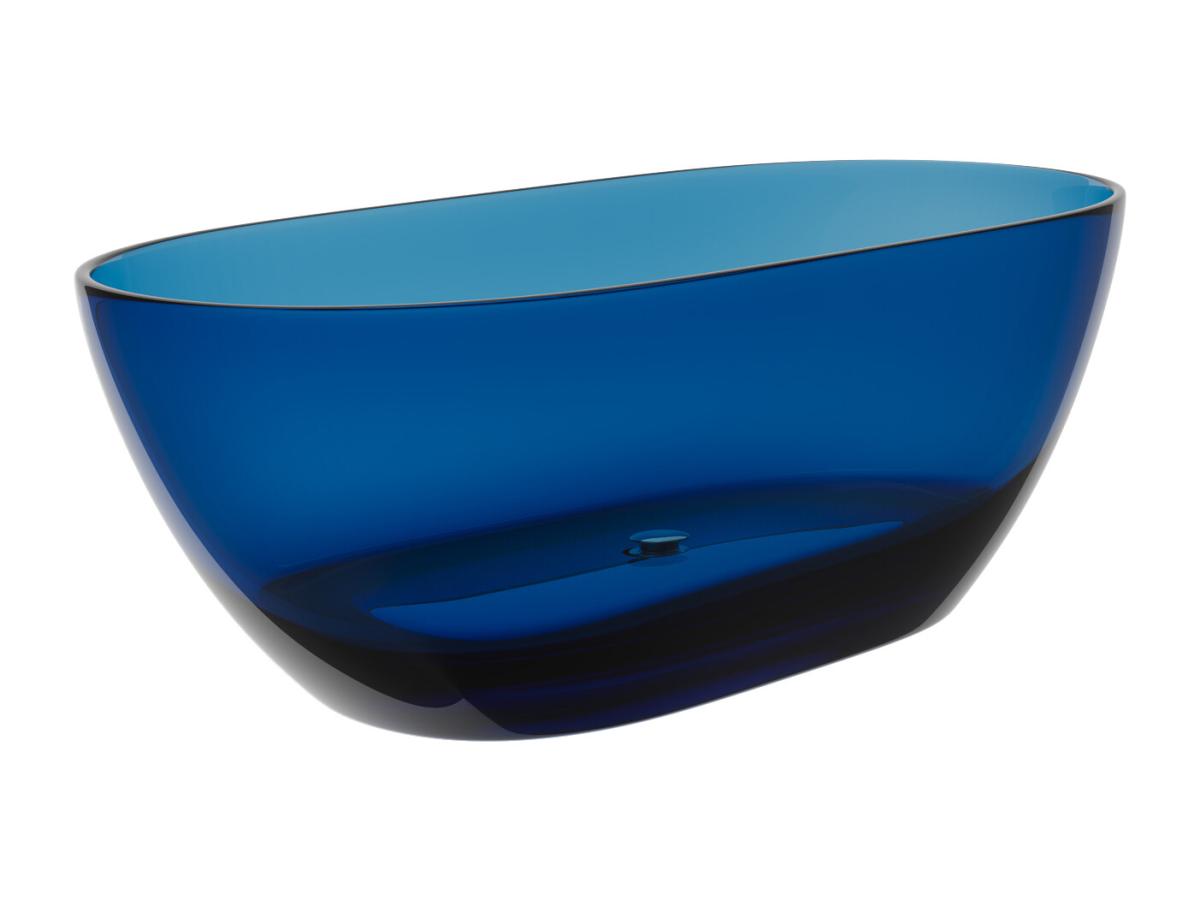 Freistehende Badewanne durchsichtig - 292 l - 160 x 72 x 56 cm - Blau - Har günstig online kaufen