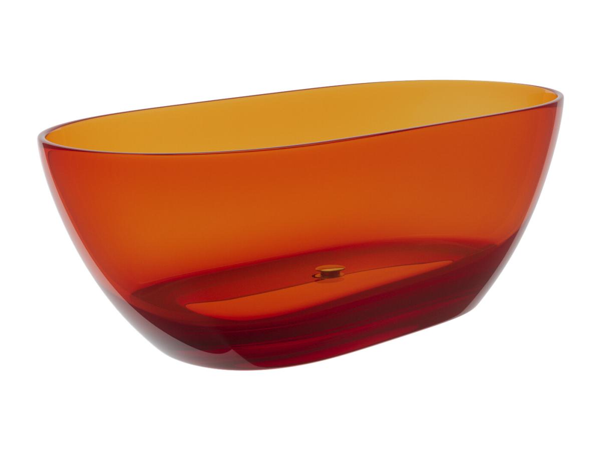 Freistehende Badewanne durchsichtig - 292 l - 160 x 72 x 56 cm - Orange - H günstig online kaufen