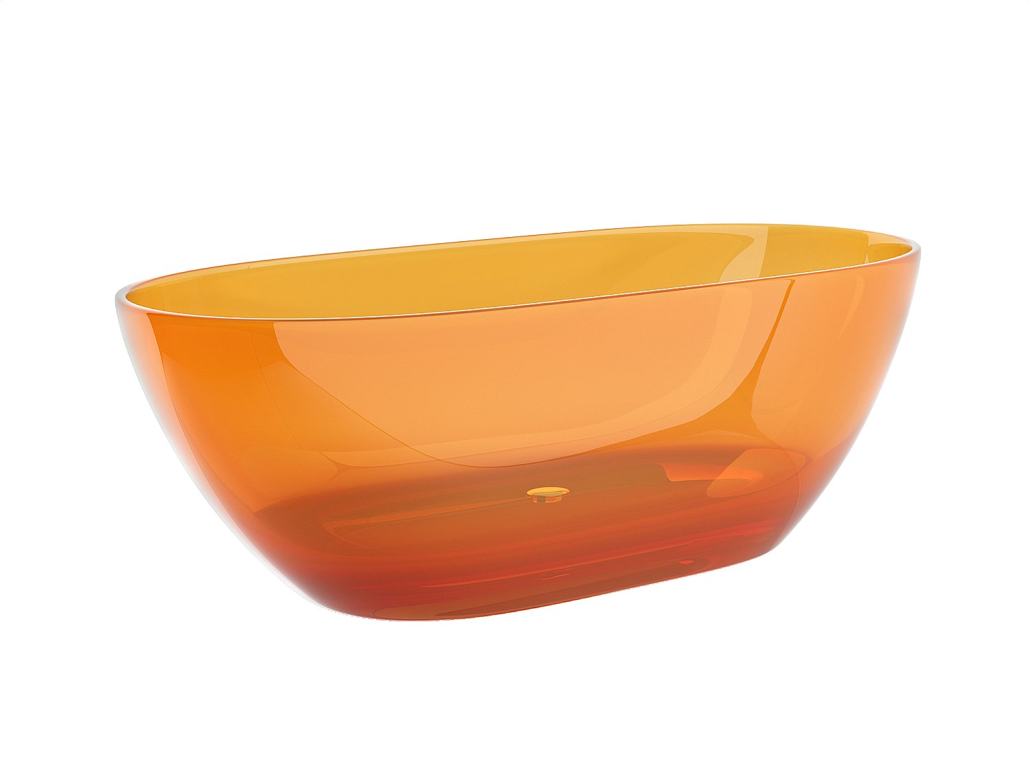 Freistehende Badewanne durchsichtig - 292 l - 160 x 72 x 56 cm - Orange - H günstig online kaufen