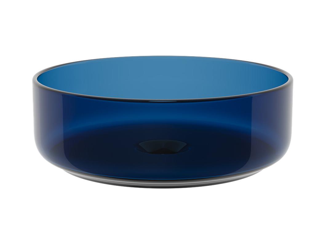 Vasque à poser ronde translucide en résine - 40 cm - Bleu - SPAVO