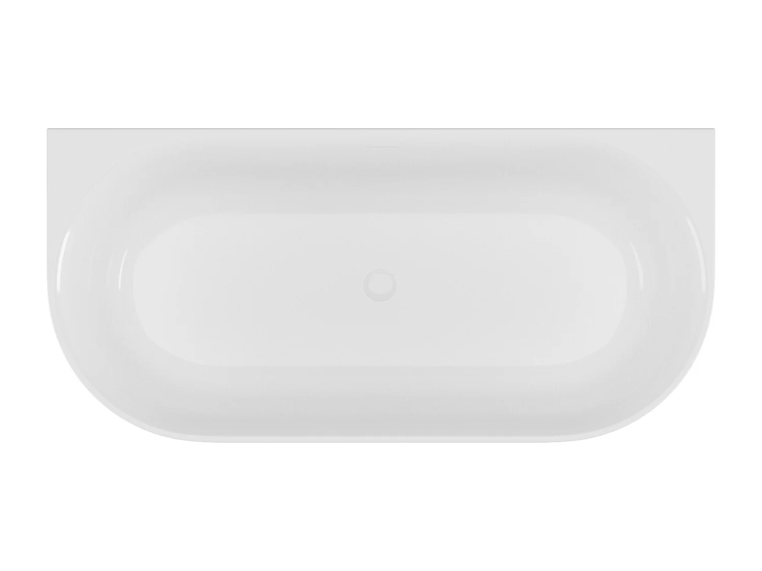 Wanna wolnostojąca przyścienna ryflowana - 240 l - 170 x 80 x 60 cm - Biały mat - Akryl - BARBORI