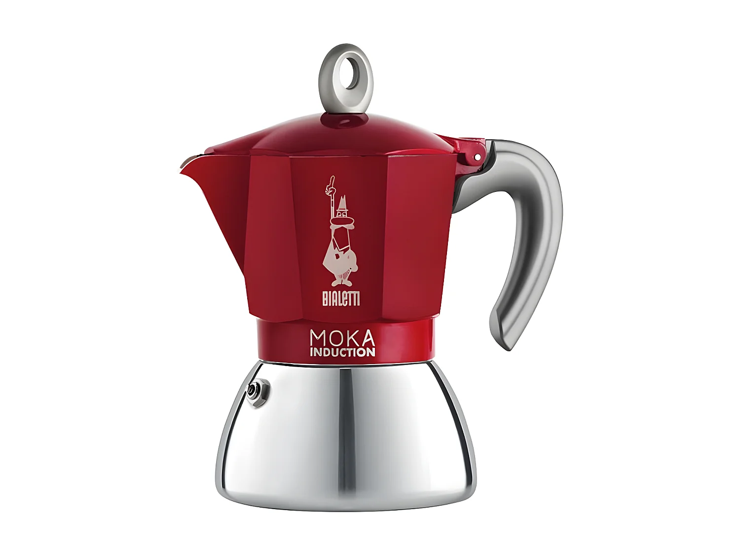 Cafetière italienne Moka induction 4 tasses rouge