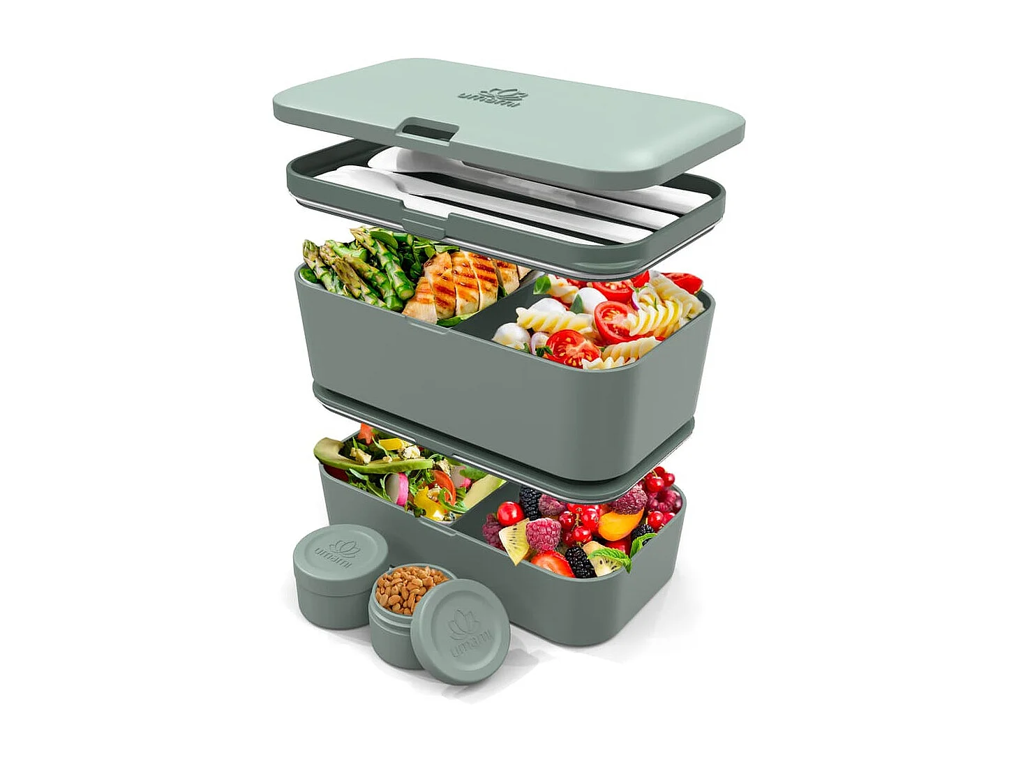 Bento Encastrable 1,5 l vert ardoise