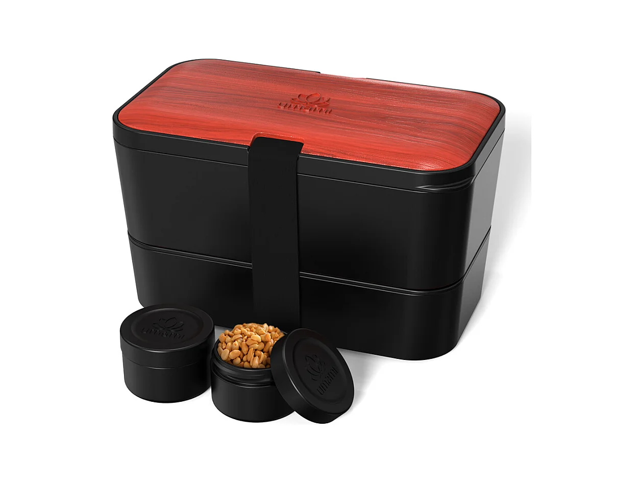 Bento Encastrable 1,5 l noir et bois de rose