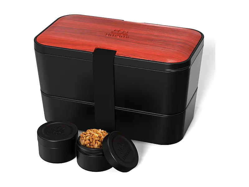 Bento Encastrable 1,5 l noir et bois de rose