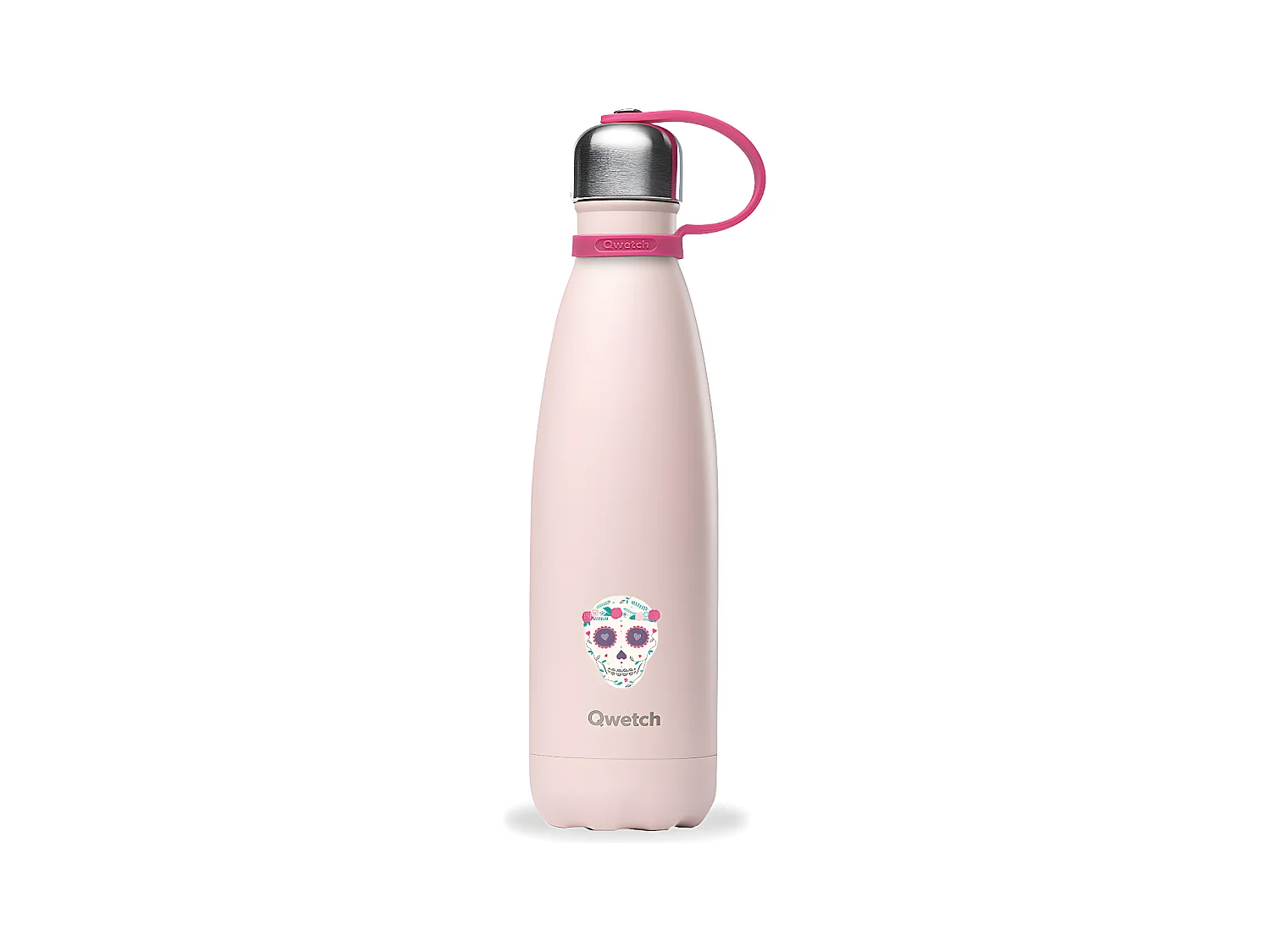 Bouteille isotherme Kids rose tête de mort 500 ml