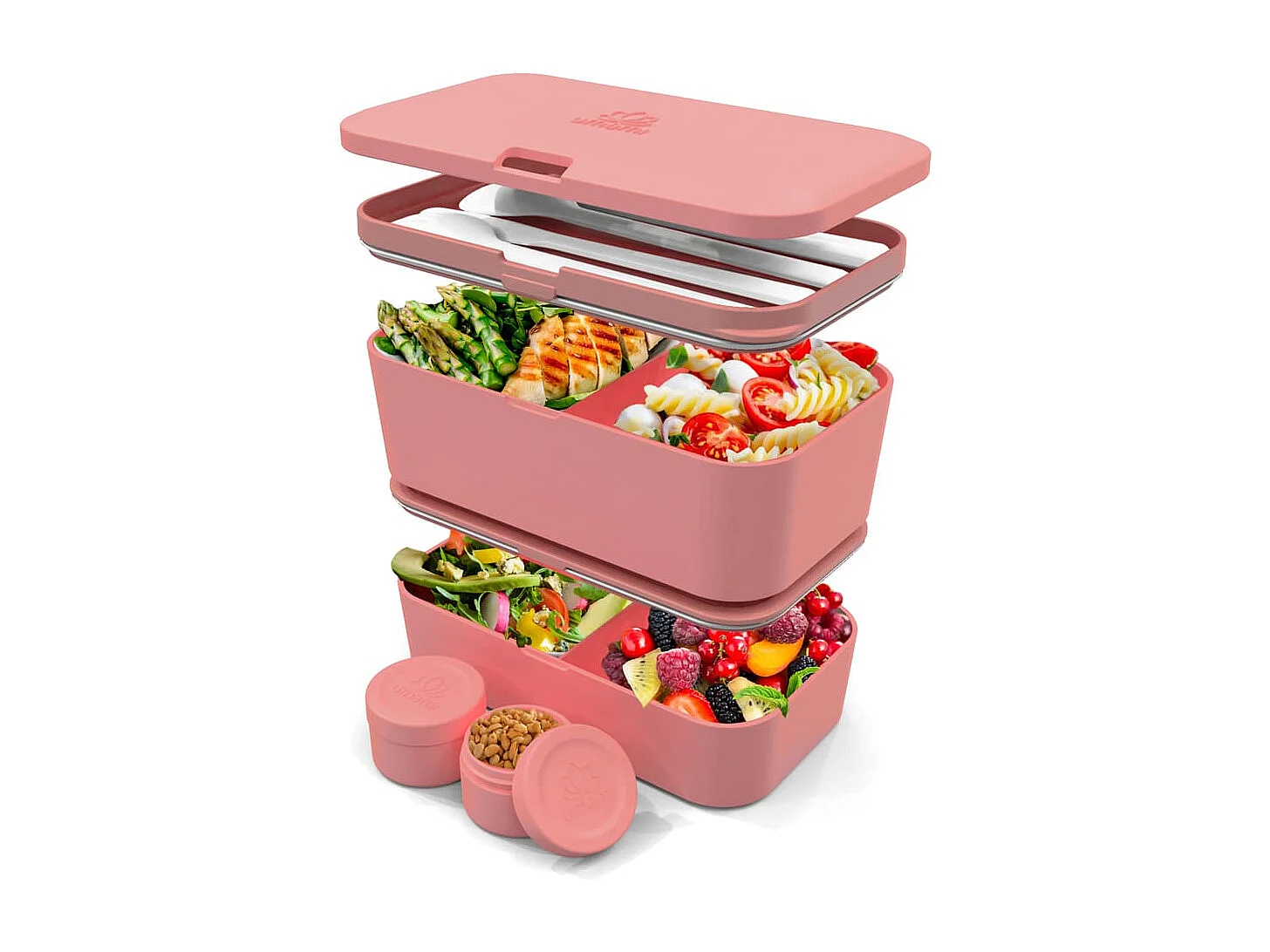 Bento Encastrable 1,5 l rose corail