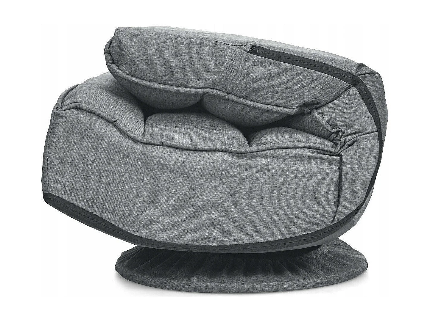 Relaxsessel verstellbar Klappsessel drehbar Bodenstuhl Sofastuhl Bodenkissen Grau
