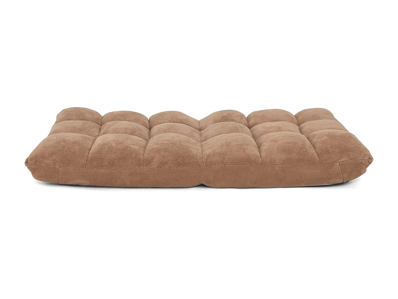 Bodenstuhl mit Rückenstütze Liegestuhl aus Korallensamt 105 x 56 x 15 cm Beige