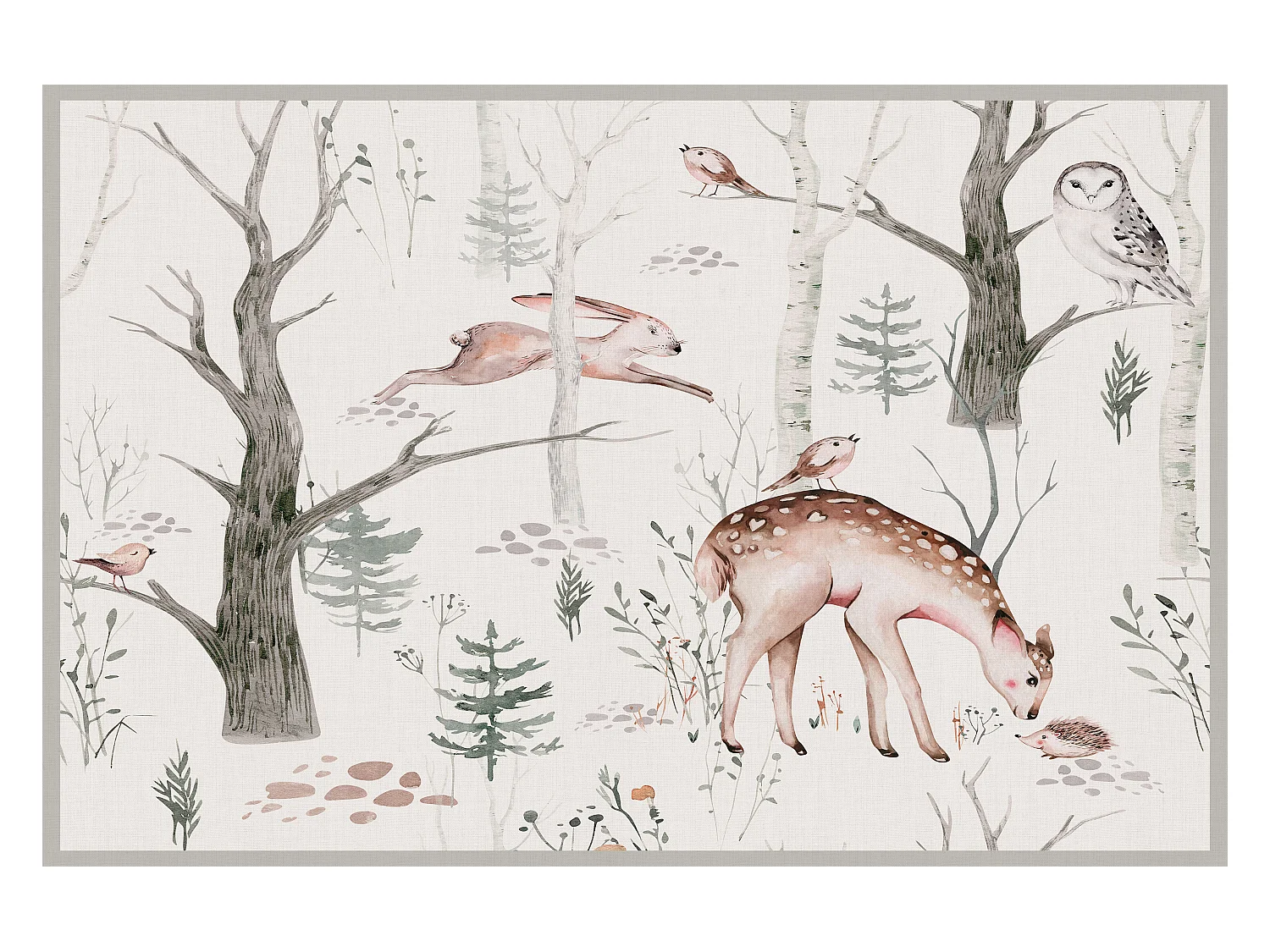 Tappeto in vinile per bambini Bosque otoñal 66x100 cm