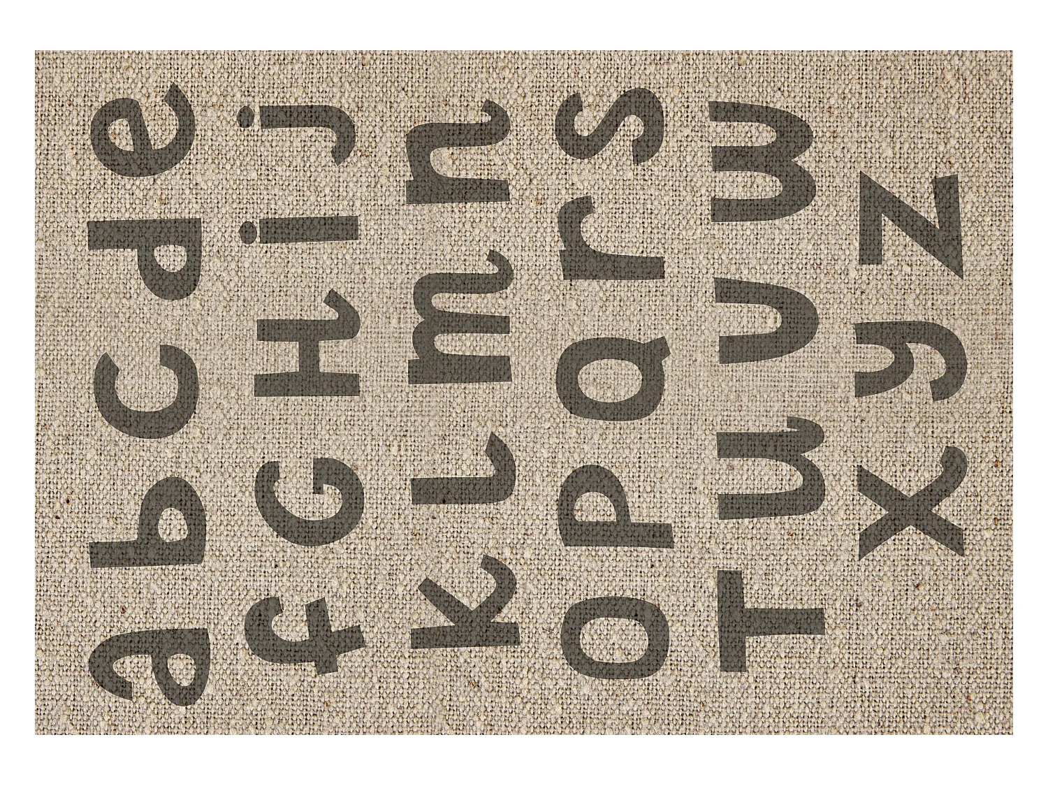 Alfombra de vinilo infantil Sopa de letras 70x100 cm