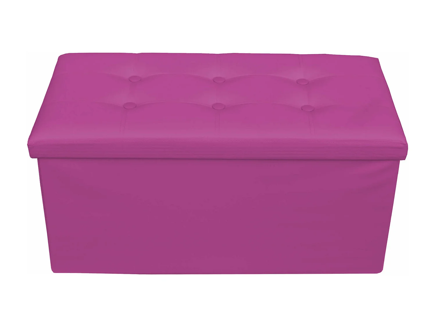 Mobili Rebecca Pouf Portaoggetti Seduta Contenitore Viola Ecopelle 38x76x38