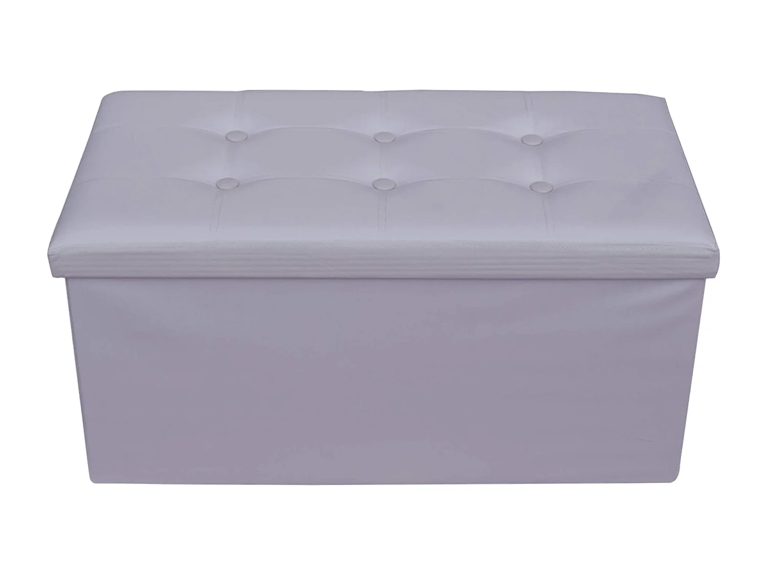 Mobili Rebecca Puff Sgabello Baule Contenitore Grigio design Modern 38x76x38